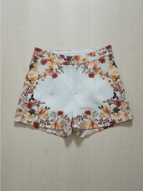 NWT Anthropologie Floral Linen Shorts XS High Waisted Summer